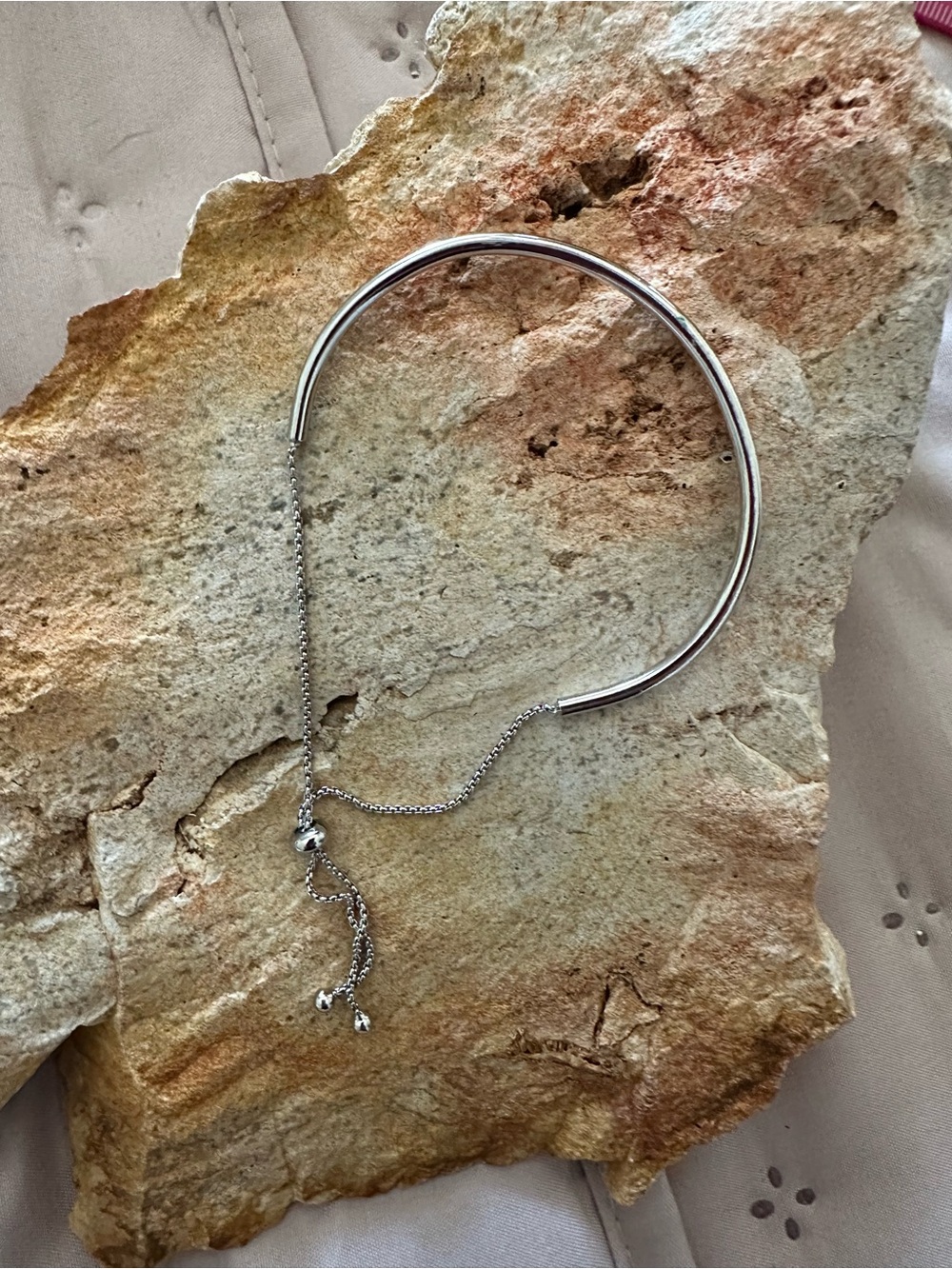 Sterling Silver Adjustable Bolo Bracelet - Sleek Silver Design